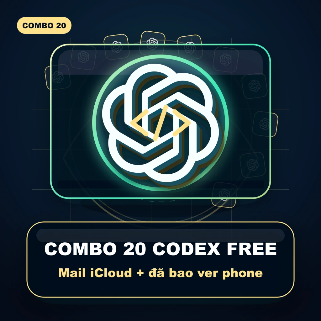 Combo 20 Codex Free hàng mail iCloud đã bao ver phone