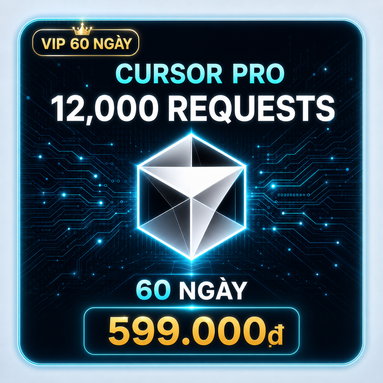 Cursor Pro 12000 request 60 ngày