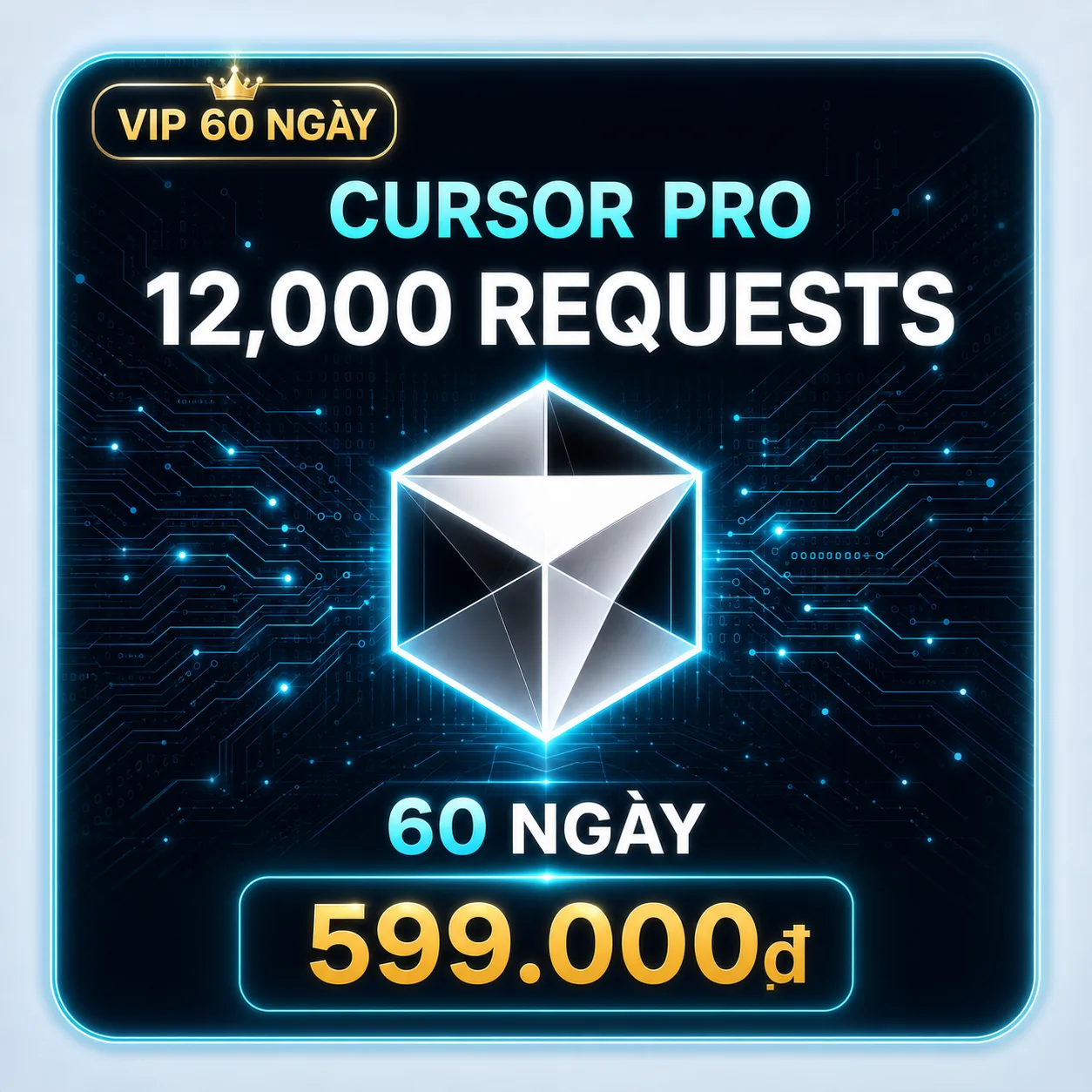 Cursor Pro 12000 request 60 ngày