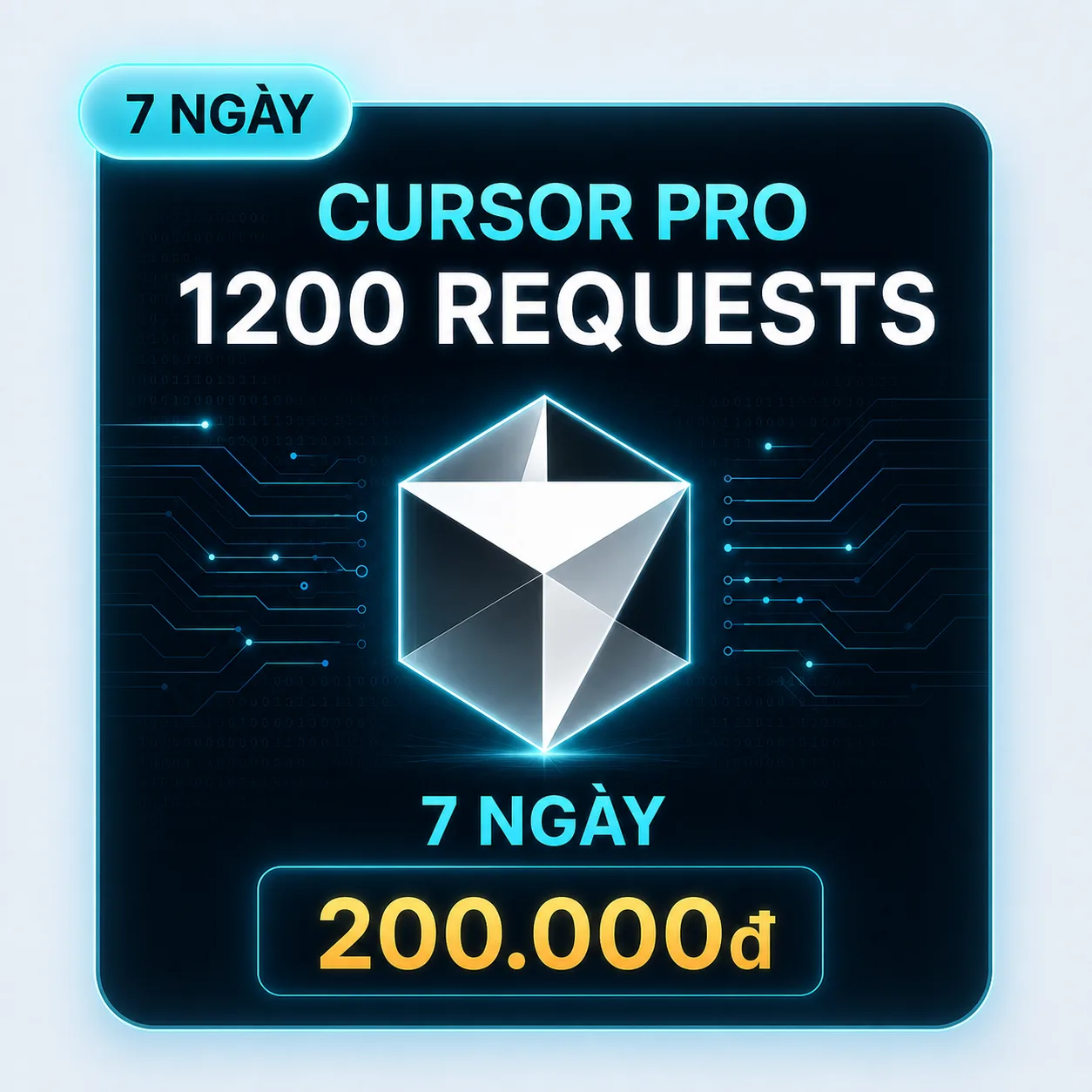 Cursor Pro 1200 request 7 ngày