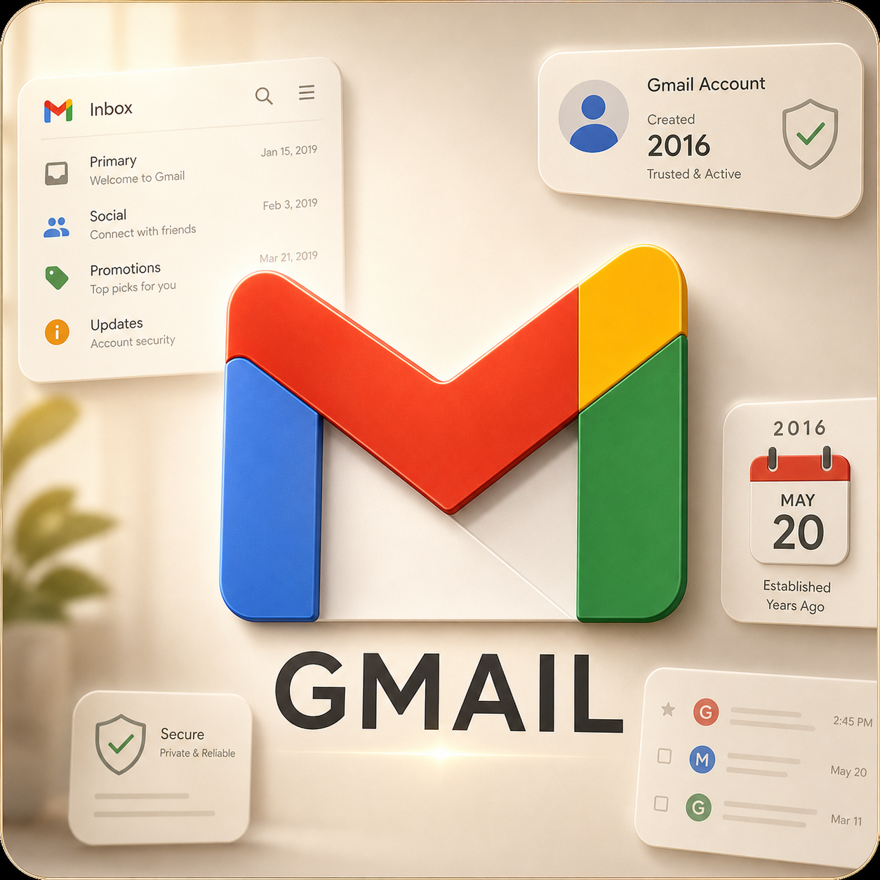Gmail date cũ 200X-2019