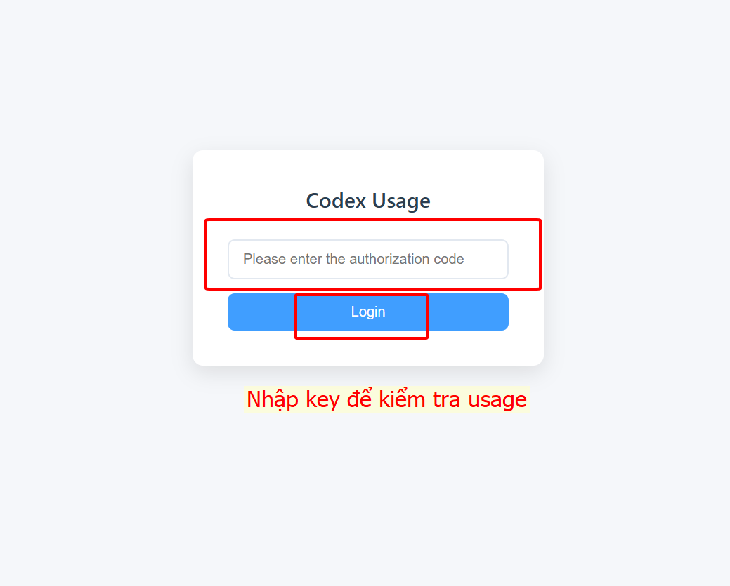 Minh họa Check Usage Codex